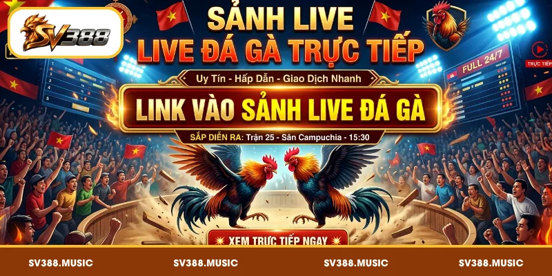 Đá Gà Trực Tiếp Hôm Nay – Vào Sảnh SV388 Ngay 3 Đại lý cung cấp link vào sảnh live đá gà trực tiếp hôm nay SV388