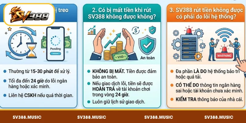 SV388 Rút Tiền Không Được – 4 Nguyên Nhân & Cách Fix 4 FAQ - Câu hỏi thường gặp khi lỗi rút SV388