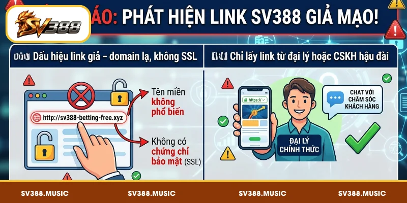 Link SV388 Mới Nhất – Đại Lý Cập Nhật Mỗi Ngày 4 Hội viên cần chú ý cảnh báo link SV388 giả mạo