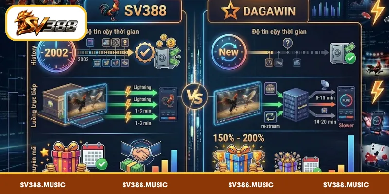 So Sánh SV388 vs Đối Thủ GA888 - Đối Chiếu Từ Đại Lý 5 So sánh SV388 vs DAGAWIN